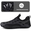 WateLves Barefoot Water Shoes Women Men Minimalist Walking Hiking Shoes Slip On Sneakers for Trekking | Trail Running | Climbing(Black)
