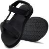 WateLves Kids Sandals Boys Girls Lightweight Non-slip Athletic Sandals with Adjustable Webbing for Hiking Walking Beach Water Sports(Black)