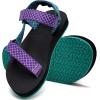 WateLves Kids Sandals Boys Girls Lightweight Non-slip Athletic Sandals with Adjustable Webbing for Hiking Walking Beach Water Sports(Fish Scales)