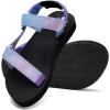 WateLves Kids Sandals Boys Girls Lightweight Non-slip Athletic Sandals with Adjustable Webbing for Hiking Walking Beach Water Sports(Gradient Blue Purple)