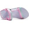WateLves Kids Sandals Boys Girls Lightweight Non-slip Athletic Sandals with Adjustable Webbing for Hiking Walking Beach Water Sports(Gradient Pink Green)
