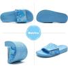 WateLves Kids Slide Sandals Boys Comfortable Slip-On Sandals Youth Big Kids Summer Slippers for Beach Pool Shower Little/Big Kid(Blue Snow)