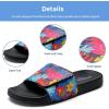 WateLves Kids Slide Sandals Boys Comfortable Slip-On Sandals Youth Big Kids Summer Slippers for Beach Pool Shower Little/Big Kid(Colorful Leaves)