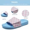 WateLves Kids Slide Sandals Boys Comfortable Slip-On Sandals Youth Big Kids Summer Slippers for Beach Pool Shower Little/Big Kid(Pink White Block)