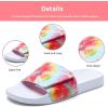 WateLves Kids Slide Sandals Boys Comfortable Slip-On Sandals Youth Big Kids Summer Slippers for Beach Pool Shower Little/Big Kid(Tied Dye Red)
