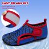 WateLves Kids Water Shoes Toddler Barefoot Swim Beach Shoes Girls Boys Breathable Quick Dry Aqua Socks(Blue Red)