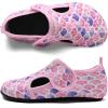WateLves Kids Water Shoes Toddler Barefoot Swim Beach Shoes Girls Boys Breathable Quick Dry Aqua Socks(Fish Scales)