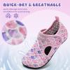 WateLves Kids Water Shoes Toddler Barefoot Swim Beach Shoes Girls Boys Breathable Quick Dry Aqua Socks(Fish Scales)