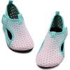 WateLves Kids Water Shoes Toddler Barefoot Swim Beach Shoes Girls Boys Breathable Quick Dry Aqua Socks(Pink Green)