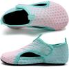 WateLves Kids Water Shoes Toddler Barefoot Swim Beach Shoes Girls Boys Breathable Quick Dry Aqua Socks(Pink Green)