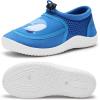 WateLves Kids Water Shoes for Boys and Girls Quick Dry Barefoot Aqua Socks Beach Swim Pool Shoes Toddler Little Kid to Big Kid(Blue)