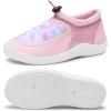 WateLves Kids Water Shoes for Boys and Girls Quick Dry Barefoot Aqua Socks Beach Swim Pool Shoes Toddler Little Kid to Big Kid(Pink Fish Scales)