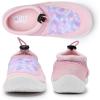 WateLves Kids Water Shoes for Boys and Girls Quick Dry Barefoot Aqua Socks Beach Swim Pool Shoes Toddler Little Kid to Big Kid(Pink Fish Scales)