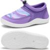 WateLves Kids Water Shoes for Boys and Girls Quick Dry Barefoot Aqua Socks Beach Swim Pool Shoes Toddler Little Kid to Big Kid(Purple)