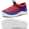 WateLves Kids Water Shoes for Boys and Girls Quick Dry Barefoot Aqua Socks Beach Swim Pool Shoes Toddler Little Kid to Big Kid(Red Blue)