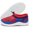 WateLves Kids Water Shoes for Boys and Girls Quick Dry Barefoot Aqua Socks Beach Swim Pool Shoes Toddler Little Kid to Big Kid(Red Blue)