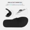 WateLves Mens-Flip-Flops-Thong-Sandals-with-Arch-Support Lightweight-Water-Shoes Open-Toe Comfort Summer-Beach-Slippers for Pool-Showers-Dorms Indoor-Outdoor(Lz301/Black)
