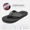 WateLves Mens-Flip-Flops-Thong-Sandals-with-Arch-Support Lightweight-Water-Shoes Open-Toe Comfort Summer-Beach-Slippers for Pool-Showers-Dorms Indoor-Outdoor(Lz304/Charcoal Gray)