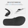 WateLves Mens-Flip-Flops-Thong-Sandals-with-Arch-Support Lightweight-Water-Shoes Open-Toe Comfort Summer-Beach-Slippers for Pool-Showers-Dorms Indoor-Outdoor(Lz304/Charcoal Gray)