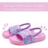 WateLves Toddler Boys Girls Slides Sandals for Swim Beach Kids Water Shoes Casual Summer Slippers(Fishscale/Pink)