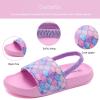WateLves Toddler Boys Girls Slides Sandals for Swim Beach Kids Water Shoes Casual Summer Slippers(Fishscale/Pink)