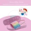 WateLves Toddler Boys Girls Slides Sandals for Swim Beach Kids Water Shoes Casual Summer Slippers(Fishscale/Rainbow)