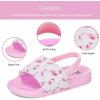WateLves Toddler Boys Girls Slides Sandals for Swim Beach Kids Water Shoes Casual Summer Slippers(Flamingo/Pink)
