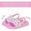 WateLves Toddler Boys Girls Slides Sandals for Swim Beach Kids Water Shoes Casual Summer Slippers(Flamingo/Pink)