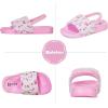 WateLves Toddler Boys Girls Slides Sandals for Swim Beach Kids Water Shoes Casual Summer Slippers(Flamingo/Pink)