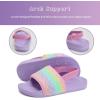 WateLves Toddler Boys Girls Slides Sandals for Swim Beach Kids Water Shoes Casual Summer Slippers(Fly Wove-fish Scale)