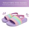 WateLves Toddler Boys Girls Slides Sandals for Swim Beach Kids Water Shoes Casual Summer Slippers(Fly Wove-fish Scale)