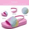 WateLves Toddler Boys Girls Slides Sandals for Swim Beach Kids Water Shoes Casual Summer Slippers(Glitte/Star)