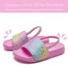 WateLves Toddler Boys Girls Slides Sandals for Swim Beach Kids Water Shoes Casual Summer Slippers(Glitte/Star)
