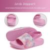WateLves Toddler Boys Girls Slides Sandals for Swim Beach Kids Water Shoes Casual Summer Slippers(Glitter Fish Scale)