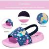 WateLves Toddler Boys Girls Slides Sandals for Swim Beach Kids Water Shoes Casual Summer Slippers(Mermaid/Pink)