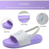 WateLves Toddler Boys Girls Slides Sandals for Swim Beach Kids Water Shoes Casual Summer Slippers(Unicorn/Purple)