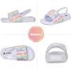 WateLves Toddler Boys Girls Slides Sandals for Swim Beach Kids Water Shoes Casual Summer Slippers(Unicorn/Rainbow)