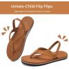 WateLves Toddler Flip Flops Girls Boys Sandals Shoes Kids Slip on Summer Sandals for Bath Shower Beach Pool (Toddler/Little Kid/Big Kid)(Brown)