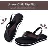 WateLves Toddler Flip Flops Girls Boys Sandals Shoes Kids Slip on Summer Sandals for Bath Shower Beach Pool (Toddler/Little Kid/Big Kid)(Dark Brown)