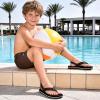 WateLves Toddler Flip Flops Girls Boys Sandals Shoes Kids Slip on Summer Sandals for Bath Shower Beach Pool (Toddler/Little Kid/Big Kid)(Dark Brown)