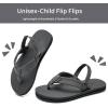 WateLves Toddler Flip Flops Girls Boys Sandals Shoes Kids Slip on Summer Sandals for Bath Shower Beach Pool (Toddler/Little Kid/Big Kid)(Grey)