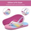WateLves Toddler Flip Flops Girls Boys Sandals Shoes Kids Slip on Summer Sandals for Bath Shower Beach Pool (Toddler/Little Kid/Big Kid)(Rainbow)