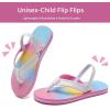 WateLves Toddler Flip Flops Girls Boys Sandals Shoes Kids Slip on Summer Sandals for Bath Shower Beach Pool (Toddler/Little Kid/Big Kid)(Rainbow)