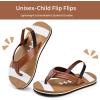 WateLves Toddler Flip Flops Girls Boys Sandals Shoes Kids Slip on Summer Sandals for Bath Shower Beach Pool (Toddler/Little Kid/Big Kid)(Rugby)