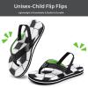 WateLves Toddler Flip Flops Girls Boys Sandals Shoes Kids Slip on Summer Sandals for Bath Shower Beach Pool (Toddler/Little Kid/Big Kid)(Soccer White)