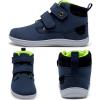 WateLves Toddler Little Kids Wide Barefoot Shoes Girls Boys Fashion Boots High Top Hook and Loop Sneaker Casual Lightweight Walking Shoes(Navy)