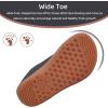 WateLves Toddler Little Kids Wide Barefoot Shoes The First Walking Shoes Girls Boys Breathable Zero Drop Minimalist Sneakers with Wide Toe Box Natural to Grow(Plush/Dark Gray)