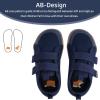 WateLves Toddler Little Kids Wide Barefoot Shoes The First Walking Shoes Girls Boys Breathable Zero Drop Minimalist Sneakers with Wide Toe Box Natural to Grow(Blue Shark)
