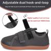 WateLves Toddler Little Kids Wide Barefoot Shoes The First Walking Shoes Girls Boys Breathable Zero Drop Minimalist Sneakers with Wide Toe Box Natural to Grow(Plush/Dark Gray)