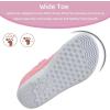 WateLves Toddler Little Kids Wide Barefoot Shoes The First Walking Shoes Girls Boys Breathable Zero Drop Minimalist Sneakers with Wide Toe Box Natural to Grow(Plush/Pink)